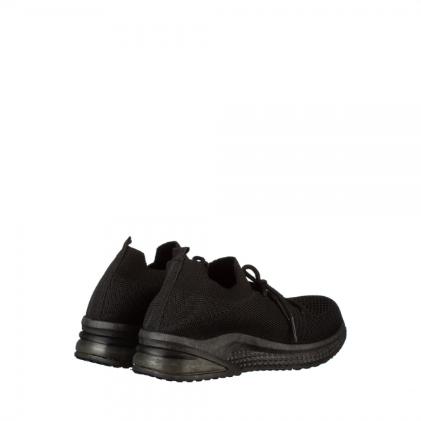 Детски спортни обувки черни от текстилен материал  Fantase, 4 - Kalapod.bg